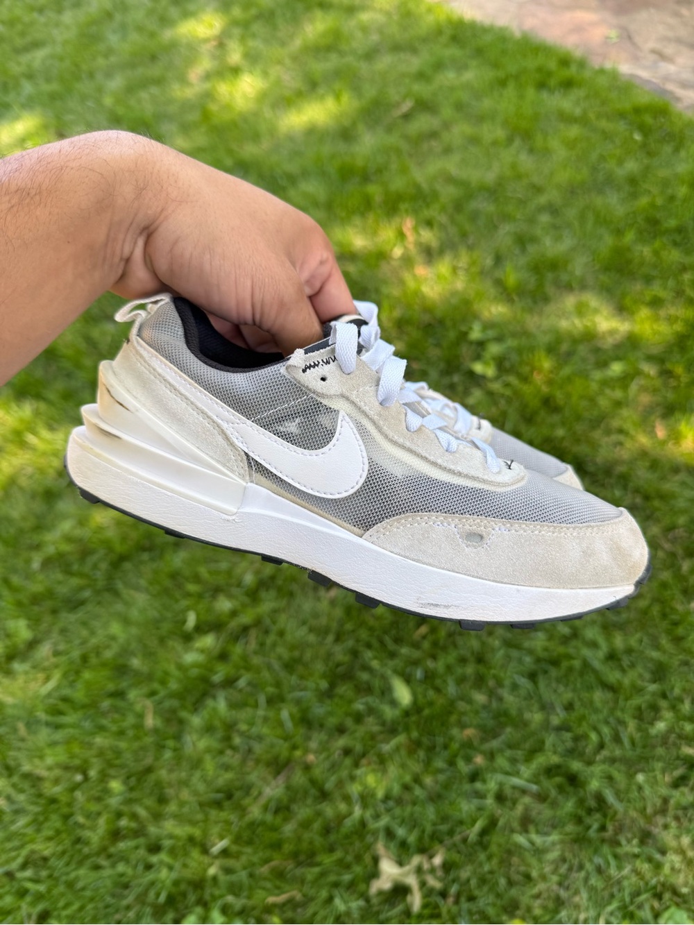 Nike Waffle One Summit White PS Preschool Youth 3Y DC0480-100 Used Missin Insole